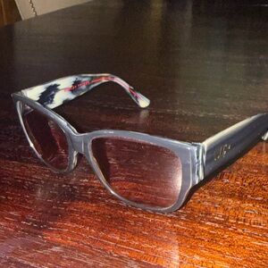 Stylish Gray Mosley Tribes luxury eyeglasses tinted lens prescription